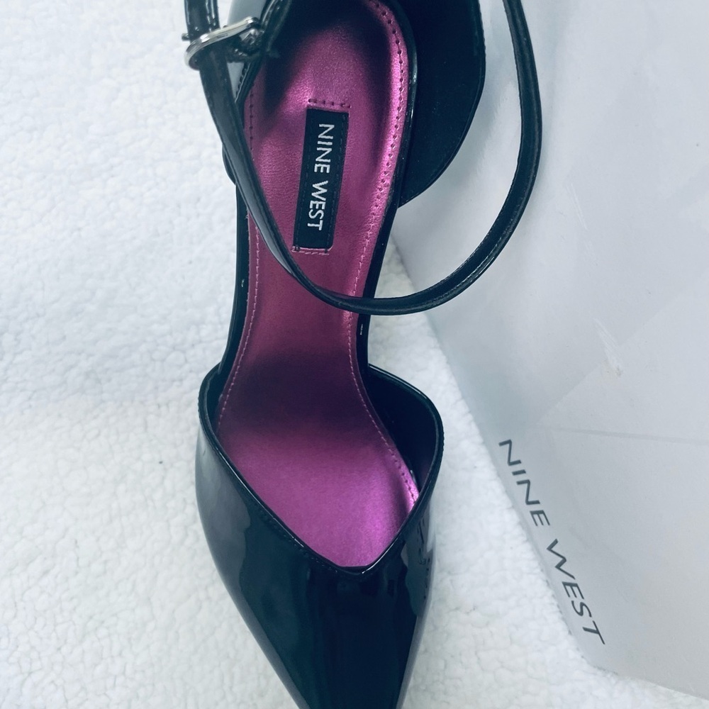 Bran New 🆕 Nine West Black Patent Platform heels 👠 - Picture 8 of 16